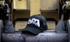 TRUCKER HAT BLACK/ WHITE STITCHING