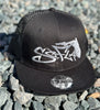 Snapback Black/ Silver Stitching - Mesh Back (Copy)
