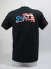 Short Sleeve American Flag Black