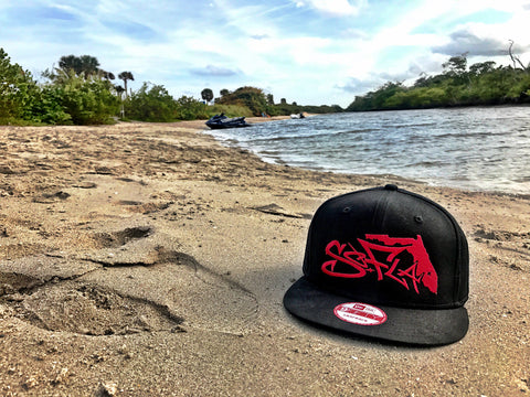 Snapback White/Black Stitching