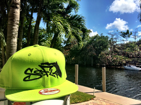 Flexfit Hat White/ Black Stitching