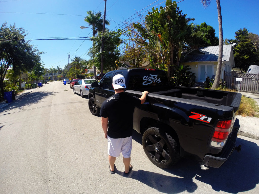 Flexfit Hat White/ Black Stitching